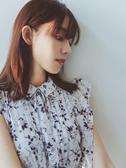 大人ワンピース ロング 花柄プリーツワンピース