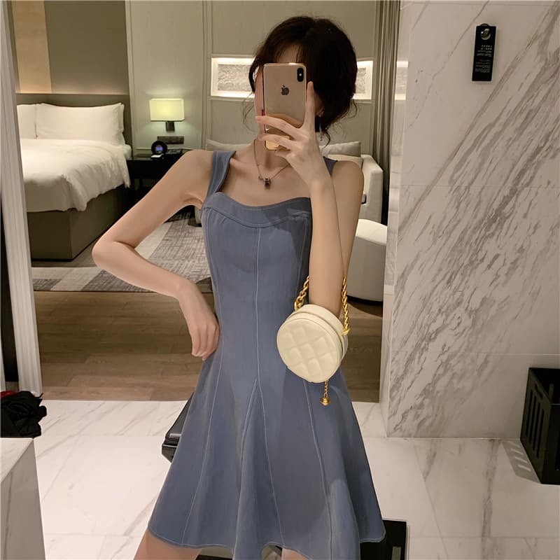大人ワンピース ロング フレアシルエットワンピース