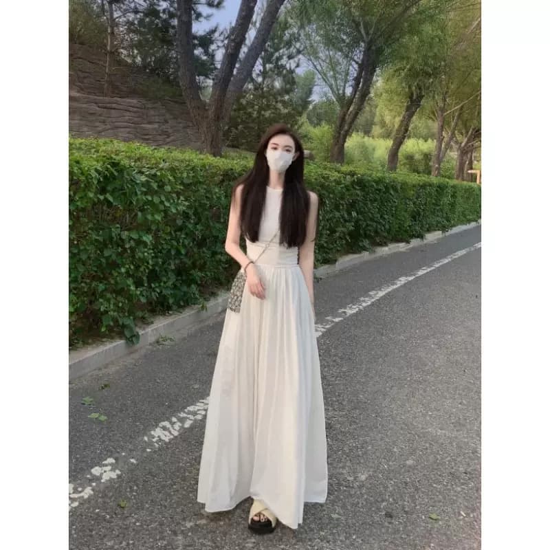 大人ワンピース ロング シンプルロングワンピース