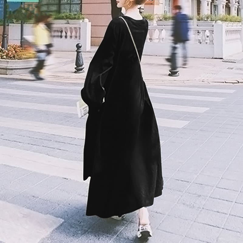 大人ワンピース ロング シンプル大人ゆったりティアードワンピース