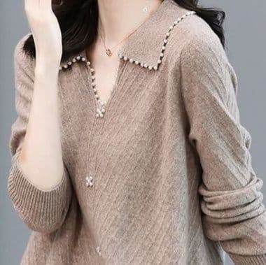 大人ワンピース ロング ゆったり着やすい スリット入りニットワンピース