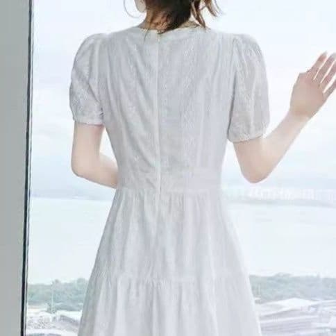 大人ワンピース ロング レースティアード 優美ロングワンピース