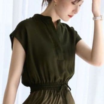 大人ワンピース ロング 優雅なプリーツスカートロングワンピース