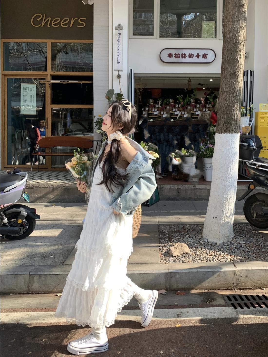 大人ワンピース ロング レース重ねティアードロマンスワンピース