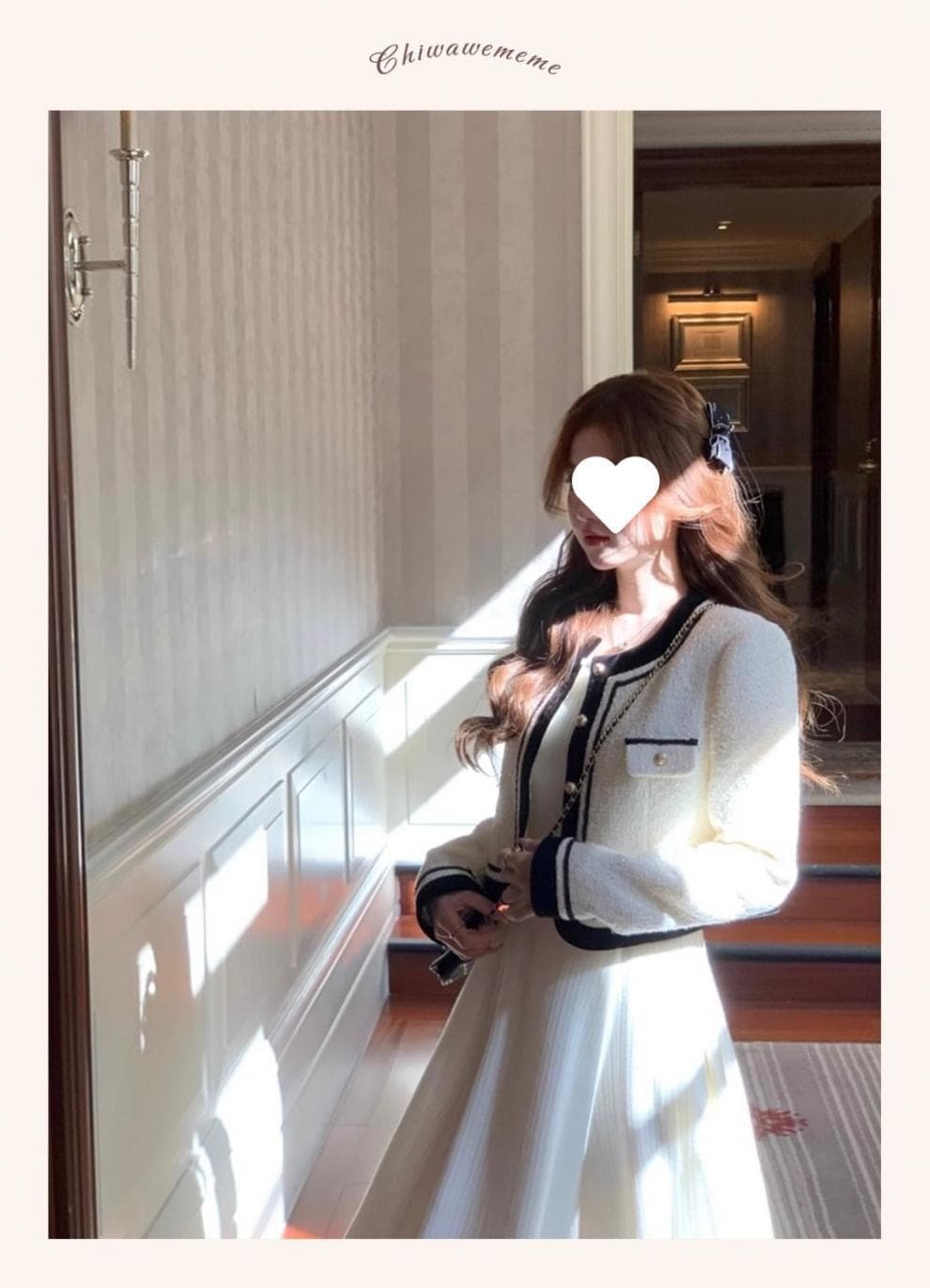 大人ワンピース ロング 優雅なプリーツニットワンピース