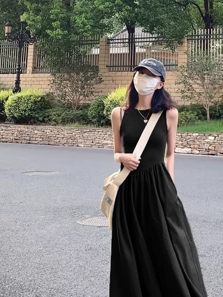 大人ワンピース ロング シンプルロングワンピース