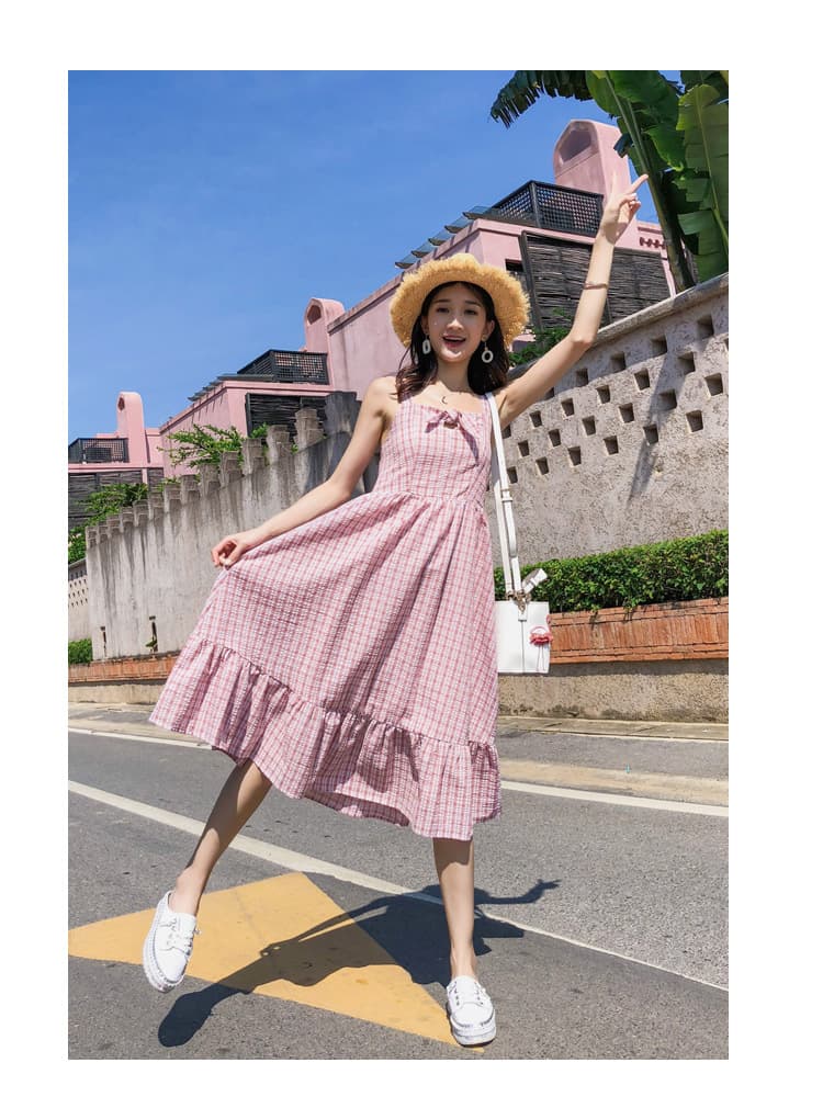 大人ワンピース ロング ふんわり袖なしティアードキャミワンピース