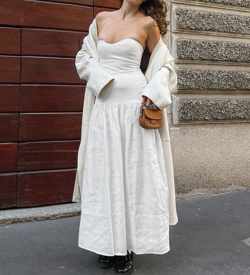大人ワンピース ロング 胸元スウィート大人ロングワンピース