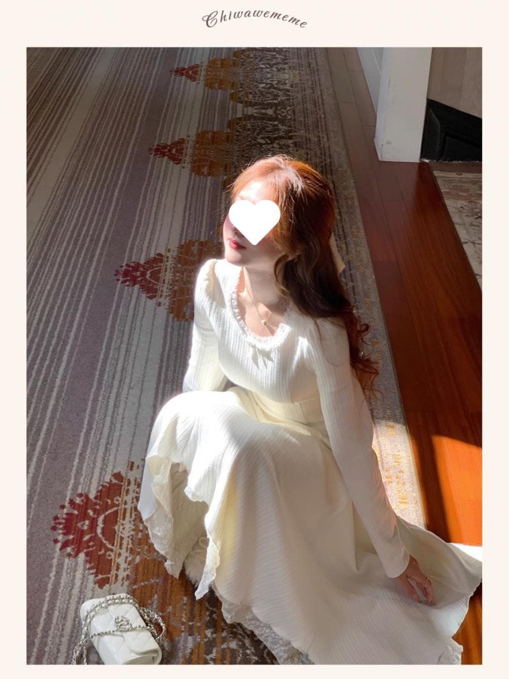 大人ワンピース ロング 優雅なプリーツニットワンピース