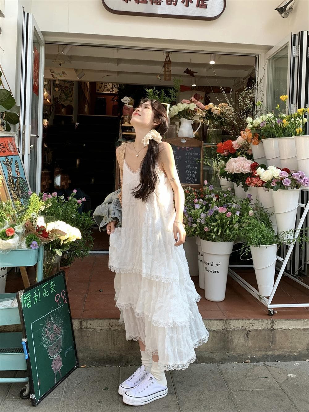 大人ワンピース ロング レース重ねティアードロマンスワンピース