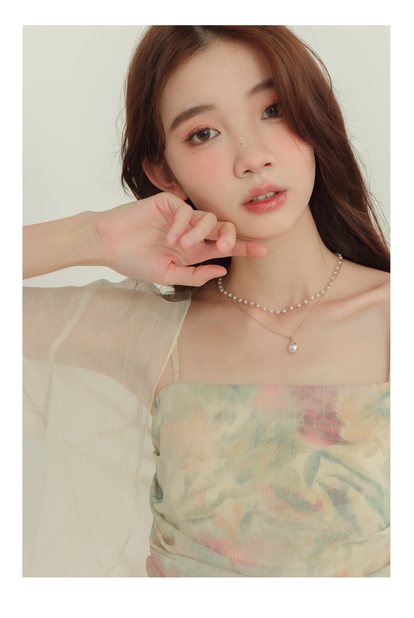 大人ワンピース ロング なめらかシルエット 大人の上品花柄ワンピース