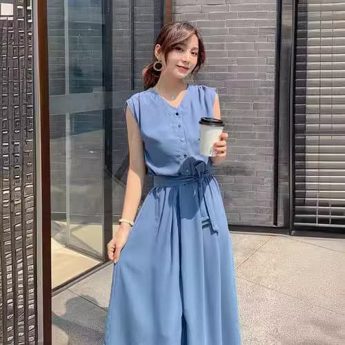 大人ワンピース ロング 優雅なシルエット