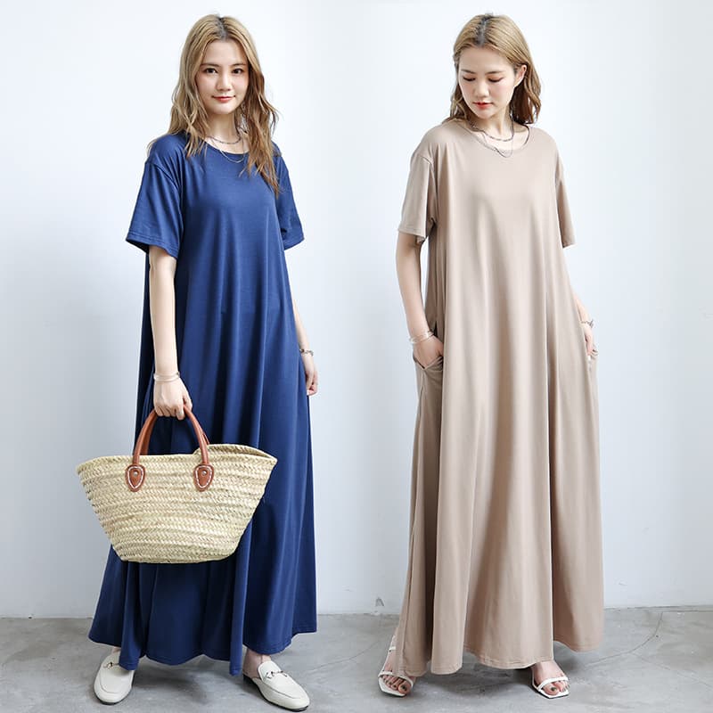 大人ワンピース マキシ ゆったり着られる大人のマキシワンピース