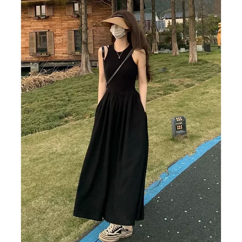 大人ワンピース ロング シンプルロングワンピース