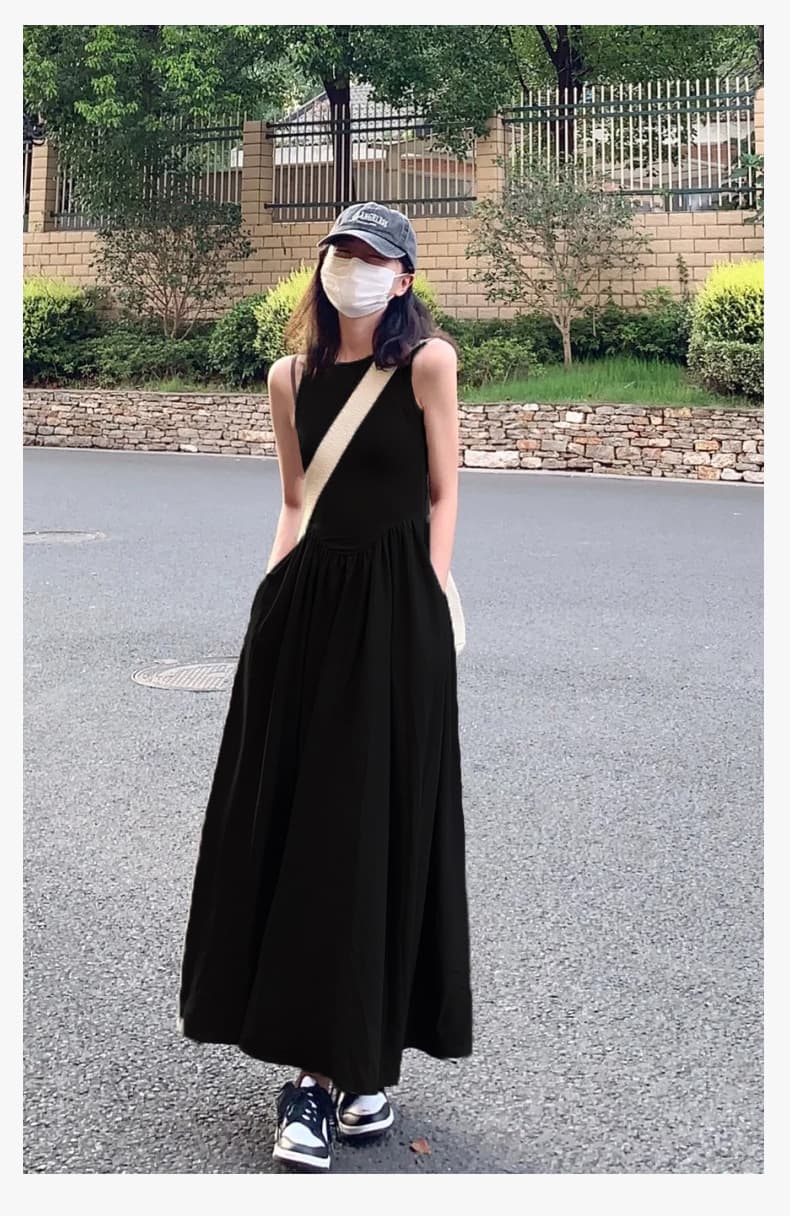 大人ワンピース ロング シンプルロングワンピース