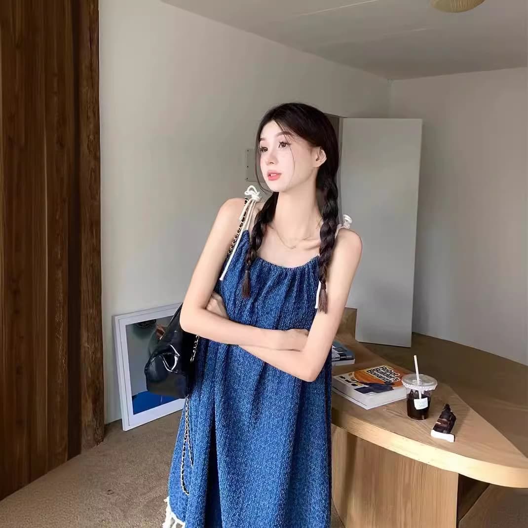 大人ワンピース ロング たっぷりフリル大人キャミワンピース