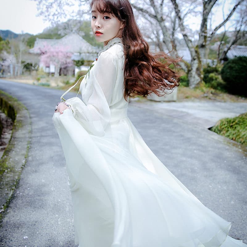 大人ワンピース ロング  レトロ風ロングワンピース