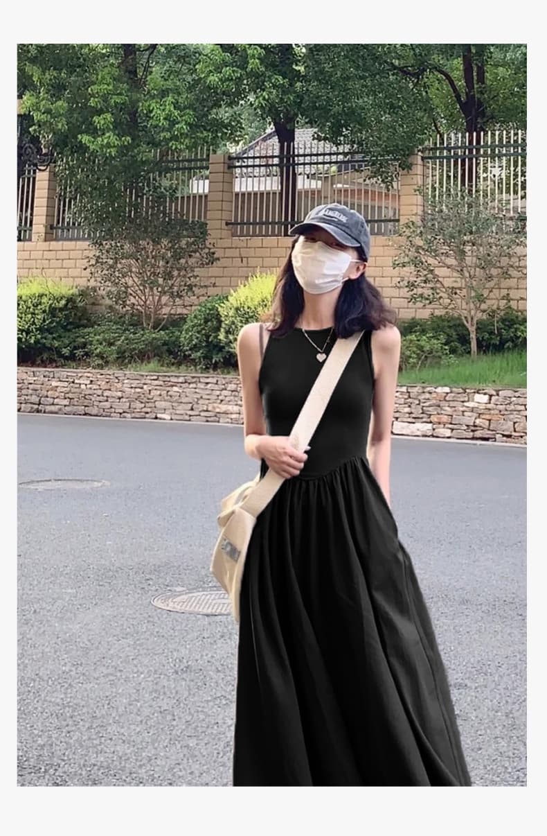 大人ワンピース ロング シンプルロングワンピース
