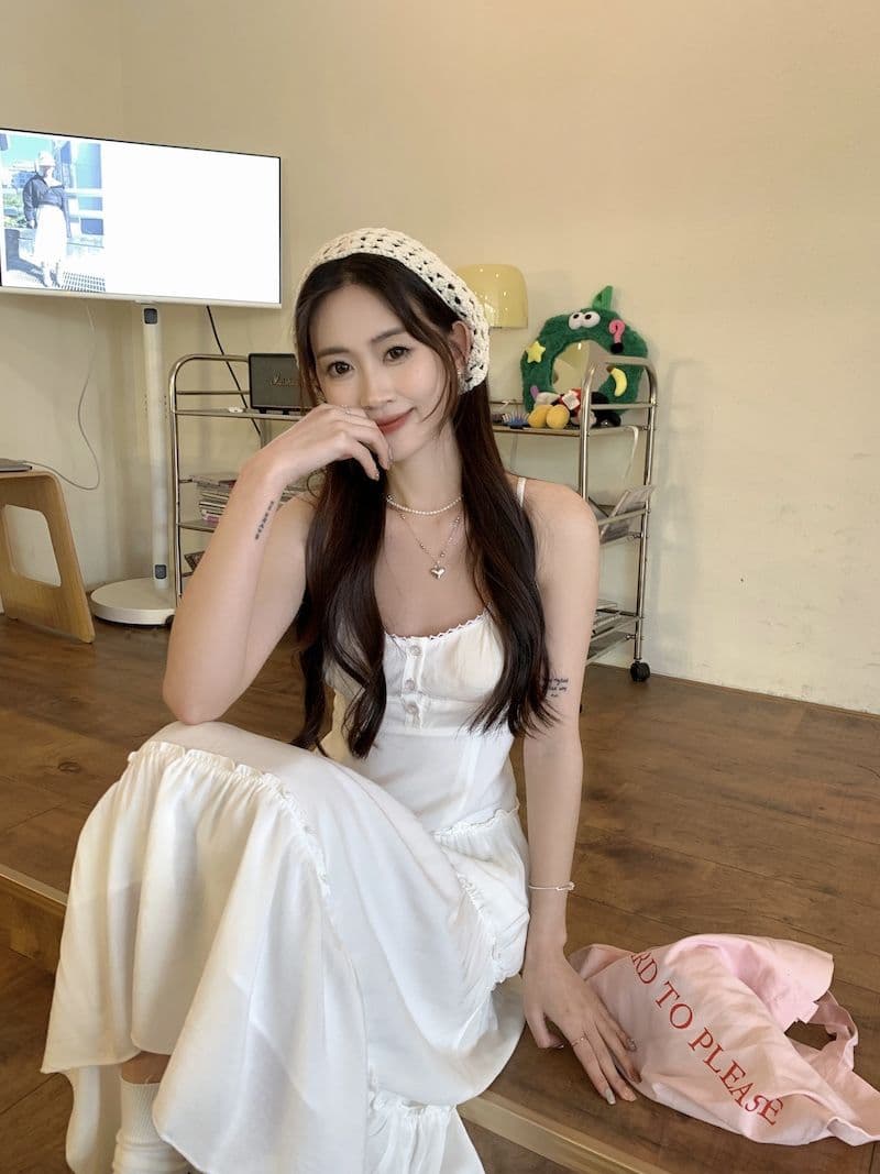 大人ワンピース ロング フリル切替ティアードマキシワンピース