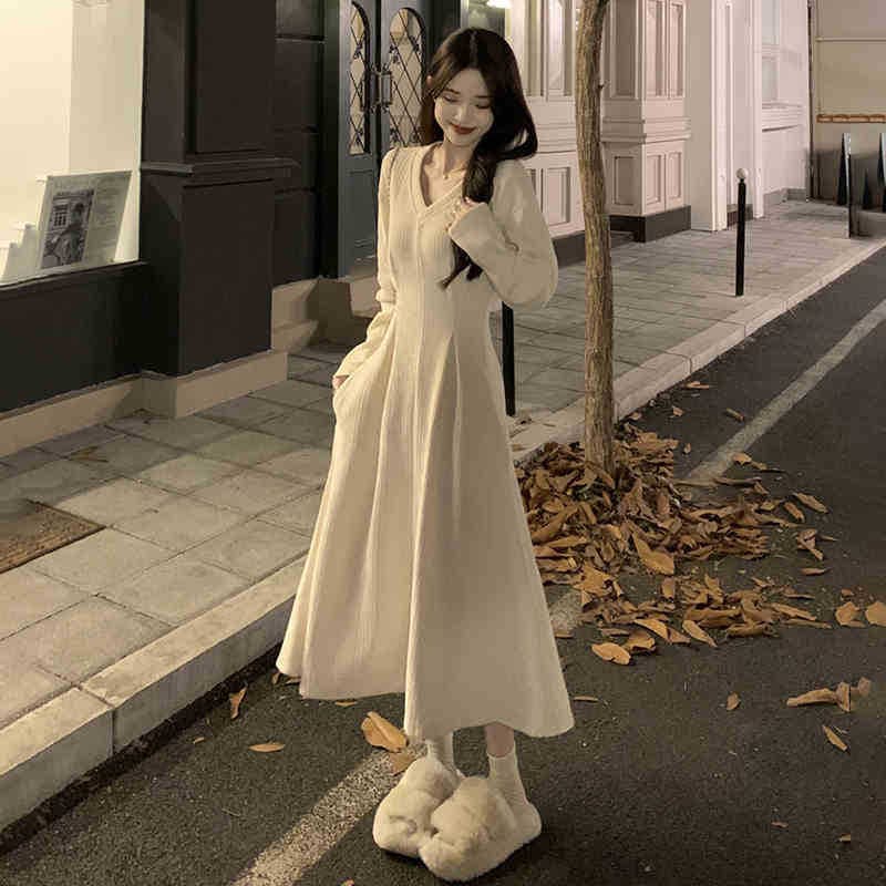 大人ワンピース ロング レトロ調フレア大人ワンピース
