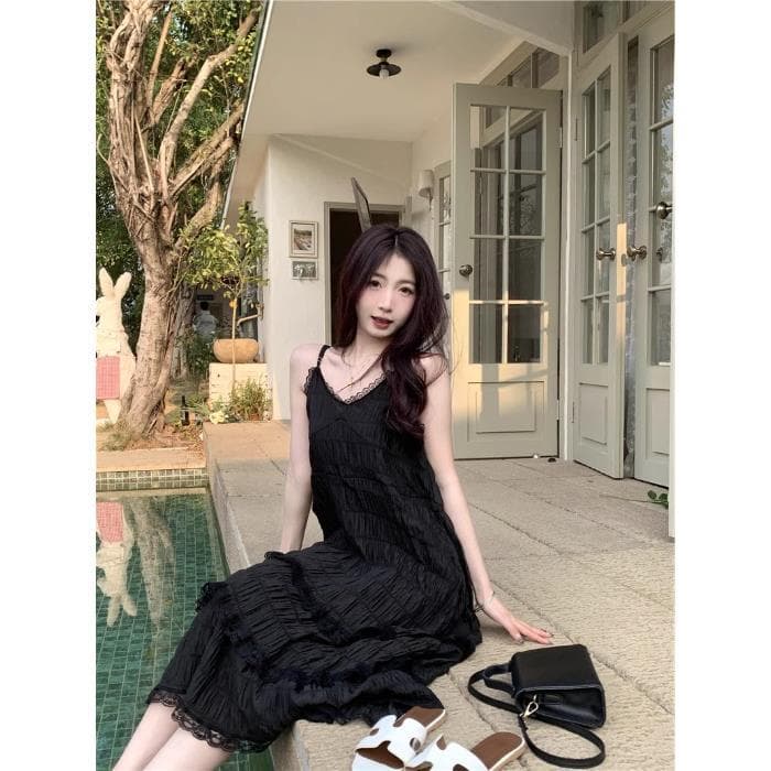 大人ワンピース ロング レース重ねティアードロマンスワンピース